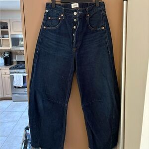 Citizens Of Humanity Blue Flare Wide Leg Jeans